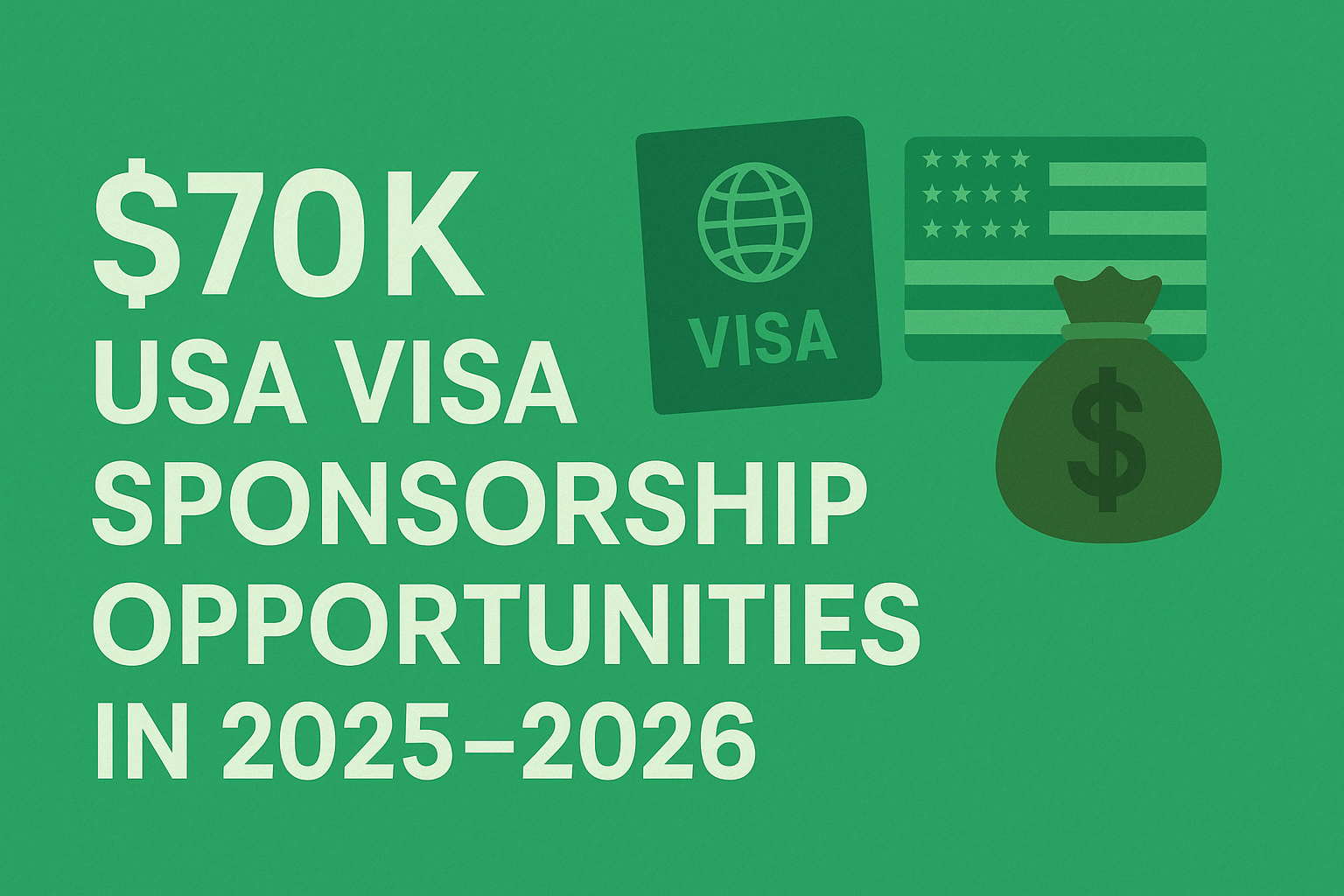 $70k USA Visa Sponsorship Opportunities in 2026 – 2026