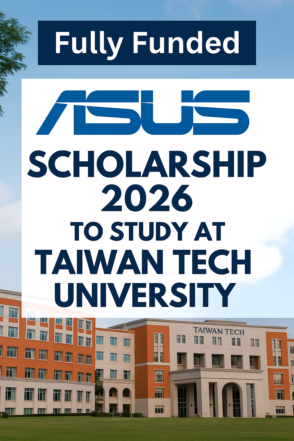 Fully Funded ASUS Scholarship 2026 to Study at Taiwan Tech University